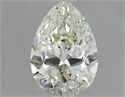 Natural Diamond 1.00 Carats, Pear with  Cut, J Color, SI1 Clarity and Certified by IGI