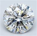 Natural Diamond 2.30 Carats, Round with Excellent Cut, G Color, SI2 Clarity and Certified by GIA