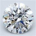 Natural Diamond 3.45 Carats, Round with Excellent Cut, G Color, VVS1 Clarity and Certified by GIA