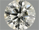 Natural Diamond 0.50 Carats, Round with Very Good Cut, J Color, SI2 Clarity and Certified by IGI