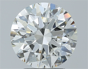 Picture of Natural Diamond 2.56 Carats, Round with Excellent Cut, H Color, VS2 Clarity and Certified by GIA