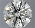 Natural Diamond 0.40 Carats, Round with Excellent Cut, J Color, VVS2 Clarity and Certified by IGI