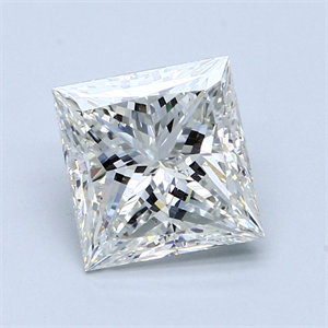 3.01 Carats, Princess Diamond with  Cut, I Color, SI1 Clarity and Certified by GIA