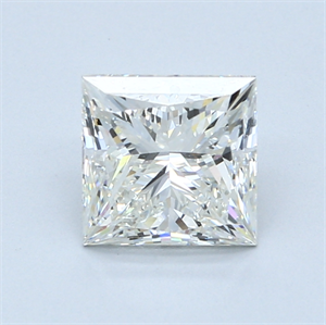 2.01 Carats, Princess Diamond with  Cut, J Color, VS2 Clarity and Certified by GIA