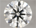 Natural Diamond 2.50 Carats, Round with Excellent Cut, H Color, VVS2 Clarity and Certified by IGI