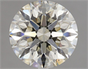 Natural Diamond 3.01 Carats, Round with Excellent Cut, K Color, SI1 Clarity and Certified by GIA