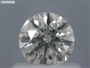 Picture of Natural Diamond 0.51 Carats, Round with Excellent Cut, K Color, SI2 Clarity and Certified by GIA