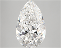 Natural Diamond 4.06 Carats, Pear with  Cut, E Color, VVS2 Clarity and Certified by GIA