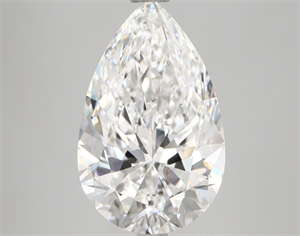 Picture of Natural Diamond 4.06 Carats, Pear with  Cut, E Color, VVS2 Clarity and Certified by GIA