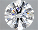 Natural Diamond 2.18 Carats, Round with Excellent Cut, J Color, FL Clarity and Certified by GIA