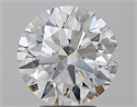 Natural Diamond 3.72 Carats, Round with Excellent Cut, G Color, SI1 Clarity and Certified by GIA