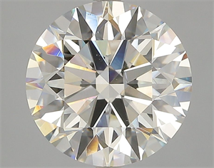 Picture of Natural Diamond 4.03 Carats, Round with Excellent Cut, J Color, VS2 Clarity and Certified by GIA