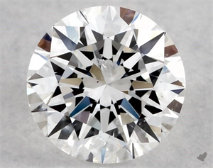 Picture of Natural Diamond 0.41 Carats, Round with Excellent Cut, D Color, I1 Clarity and Certified by GIA