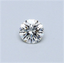 Natural Diamond 0.40 Carats, Round with Very Good Cut, H Color, VVS1 Clarity and Certified by GIA