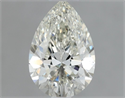 Natural Diamond 1.00 Carats, Pear with  Cut, I Color, SI1 Clarity and Certified by IGI