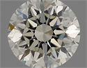 Natural Diamond 0.50 Carats, Round with Excellent Cut, K Color, VS2 Clarity and Certified by IGI