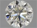 Natural Diamond 0.51 Carats, Round with Good Cut, J Color, VVS2 Clarity and Certified by IGI