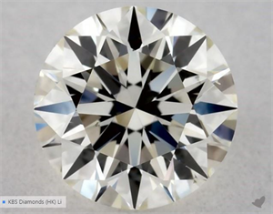 Picture of Natural Diamond 0.40 Carats, Round with Excellent Cut, J Color, VS2 Clarity and Certified by GIA