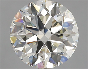 Picture of Natural Diamond 3.00 Carats, Round with Excellent Cut, J Color, VS1 Clarity and Certified by GIA