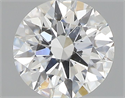 Natural Diamond 0.40 Carats, Round with Excellent Cut, F Color, SI2 Clarity and Certified by GIA