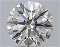 Natural Diamond 2.11 Carats, Round with Excellent Cut, H Color, VS2 Clarity and Certified by GIA