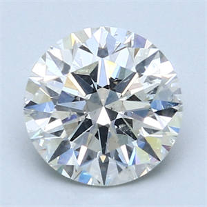 2.03 Carats, Round Diamond with Excellent Cut, I Color, SI2 Clarity and Certified by GIA