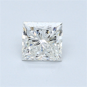 0.70 Carats, Princess Diamond with  Cut, H Color, SI1 Clarity and Certified by GIA