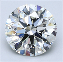 Natural Diamond 2.50 Carats, Round with Excellent Cut, I Color, VVS1 Clarity and Certified by GIA