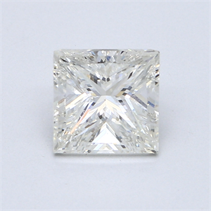 1.71 Carats, Princess Diamond with  Cut, I Color, SI1 Clarity and Certified by GIA