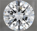 Natural Diamond 2.50 Carats, Round with Excellent Cut, H Color, VS1 Clarity and Certified by IGI