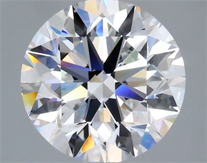 Picture of Natural Diamond 2.00 Carats, Round with Excellent Cut, E Color, VS2 Clarity and Certified by GIA