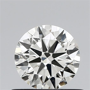 Picture of Natural Diamond 0.54 Carats, Round with Excellent Cut, J Color, VVS1 Clarity and Certified by IGI