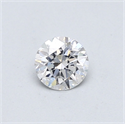 Natural Diamond 0.40 Carats, Round with Excellent Cut, E Color, SI2 Clarity and Certified by GIA