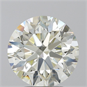 Natural Diamond 4.01 Carats, Round with Excellent Cut, K Color, VVS2 Clarity and Certified by IGI