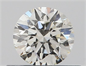 Natural Diamond 0.41 Carats, Round with Excellent Cut, J Color, IF Clarity and Certified by GIA