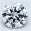 Natural Diamond 3.01 Carats, Round with Very Good Cut, H Color, SI2 Clarity and Certified by GIA