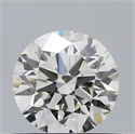 Natural Diamond 0.51 Carats, Round with Excellent Cut, J Color, VS1 Clarity and Certified by GIA