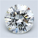 Natural Diamond 1.90 Carats, Round with Excellent Cut, I Color, SI1 Clarity and Certified by GIA