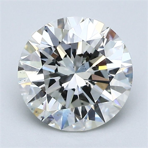 Picture of Natural Diamond 1.90 Carats, Round with Excellent Cut, I Color, SI1 Clarity and Certified by GIA