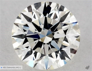 Picture of Natural Diamond 0.40 Carats, Round with Excellent Cut, I Color, VVS2 Clarity and Certified by GIA