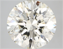 Natural Diamond 4.02 Carats, Round with Excellent Cut, K Color, VS2 Clarity and Certified by IGI