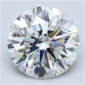 Natural Diamond 2.20 Carats, Round with Excellent Cut, E Color, VVS2 Clarity and Certified by GIA