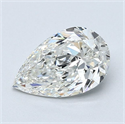 Natural Diamond 1.20 Carats, Pear with  Cut, H Color, VVS1 Clarity and Certified by GIA