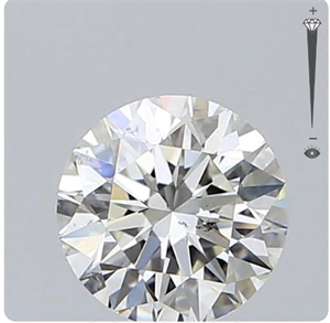 Picture of Natural Diamond 0.50 Carats, Round with Excellent Cut, I Color, SI1 Clarity and Certified by GIA