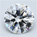 Natural Diamond 2.50 Carats, Round with Excellent Cut, F Color, VS1 Clarity and Certified by GIA