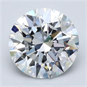 Natural Diamond 2.01 Carats, Round with Excellent Cut, D Color, VVS1 Clarity and Certified by GIA