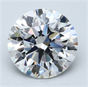 Natural Diamond 3.01 Carats, Round with Excellent Cut, F Color, SI1 Clarity and Certified by GIA