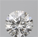 Natural Diamond 0.50 Carats, Round with Excellent Cut, H Color, I1 Clarity and Certified by GIA