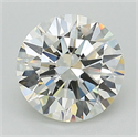 Natural Diamond 2.01 Carats, Round with Excellent Cut, J Color, SI2 Clarity and Certified by GIA