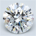 Natural Diamond 1.90 Carats, Round with Excellent Cut, D Color, SI1 Clarity and Certified by GIA